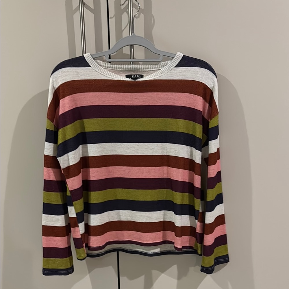 a.n.a. Rust and Cream Knit Sweater